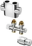 Oventrop Anschlussset 1 1184183 Multiblock T/Uni SH, Durchgang, weiss