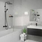 hansgrohe Vernis Shape Showerpipe 26900670 1jet, mit Wannenthermostat,...