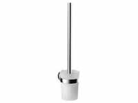 Emco Round Toilettenbürstengarnitur 431500101 chrom, Behälter Kristallglas