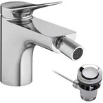 hansgrohe Vivenis Bidetarmatur 75200000 mit Zugstangen-Ablaufgarnitur, chrom