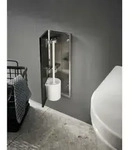 Emco Asis pure Unterputz-WC-B&uuml;rstengarnitur 975551404 170x435mm, T&uuml;ranschlag links,