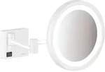 hansgrohe AddStoris Rasierspiegel 41790700 3-fach Vergr&ouml;&szlig;erung, mit LED Leuchte,