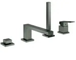 Grohe Eurocube 4-Loch-Wannenkombination 19897AL1 hard graphite geb&uuml;rstet
