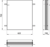Emco 949700010, Emco Asis Prime Einbaurahmen 949700010 630mm