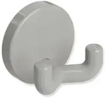 Hewi 801 Doppelhaken 801.90.02095 felsgrau, mit Rosette d= 40mm