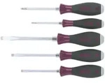 Wiha Schraubendreher Set MicroFinish&reg; Schlitz, Phillips massiver Stahlkappe 5-tlg.