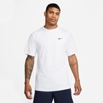 NIKE UV Hyverse Dri-FIT kurzarm Fitnessshirt Herren 100 - white/black M