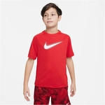 NIKE Multi+ Dri-FIT Graphic kurzarm Trainingsshirt Jungen 657 - university red/white