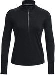 UNDER ARMOUR Qualifier Run 1/2-Zip Laufshirt Damen 001 - black/reflective L