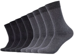 8er Pack s.Oliver Essentials Gek&auml;mmte Baumwolle Crew Socken 0010 - grey 43-46