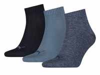 3er Pack PUMA Quarter Plain Socken denim blue 35-38