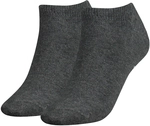 2er Pack TOMMY HILFIGER Sneakersocken Damen 758 - middle grey melange 35-38