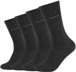 4er Pack camano Soft Crew Socken 0008 - anthracite 35-38