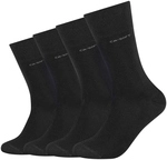 4er Pack camano Soft Crew Socken 0005 - black 35-38