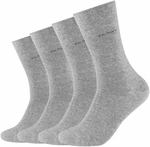 4er Pack camano Soft Crew Socken 0010 - grey 39-42