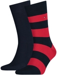2er Pack TOMMY HILFIGER Rugby Stripe Socken Herren 085 - tommy original 39-42