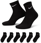 6er Pack NIKE Everyday Cushioned Ankle Trainingssocken black/white 34-38