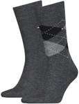 2er Pack TOMMY HILFIGER Check Socken Herren 201 - anthracite 39-42