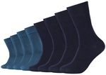 8er Pack s.Oliver Essentials Gek&auml;mmte Baumwolle Crew Socken 0004 - navy 43-46