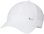 NIKE Club Dri-FIT Unstructured Metal Swoosh Cap 100 - white/metallic silver S/M