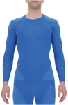 UYN Evolutyon langarm Funktionsshirt Herren lapis blue/blue/orange shiny L/XL