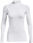 UNDER ARMOUR HeatGear Authentics Stehkragen-Shirt Damen 100 - white/black L
