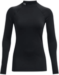 UNDER ARMOUR HeatGear Authentics Stehkragen-Shirt Damen 001 - black/white L