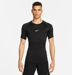 NIKE Pro Dri-FIT Tight kurzarm Fitnessshirt Herren 010 - black/white L