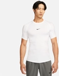 NIKE Pro Dri-FIT Tight kurzarm Fitnessshirt Herren 100 - white/black L