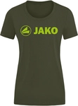 JAKO Promo T-Shirt Damen khaki/neongr&uuml;n 40