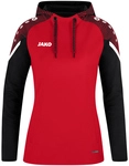 JAKO Performance Hoodie Damen rot/schwarz 36
