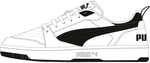 PUMA Rebound V6 Lo Sneaker Kinder 02 - PUMA white/PUMA black/PUMA black 37