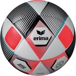 erima Hybrid Match Spielball silber/fiery-coral 5