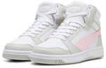 PUMA Rebound V6 Mid-Top Sneaker Kinder 04 - PUMA white/frosty pink/sedate gray 37.5
