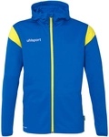 uhlsport Squad 27 Track Trainingsjacke mit Kapuze Kinder azurblau/limonengelb 116