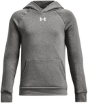 UNDER ARMOUR Rival Fleece Hoodie Jungen 025 - castlerock light heather/white M