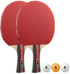 JOOLA Rosskopf Tischtennisschl&auml;ger Set 2 Schl&auml;ger + 3 B&auml;lle