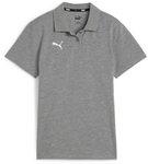 PUMA teamGOAL Casuals Poloshirt Damen 33 - medium gray heather/puma white XS