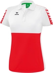 erima Six Wings Poloshirt Damen rot/wei&szlig; 38