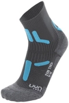 UYN Trekkingsocken doppellagig Damen anthracite/turquoise 35-36