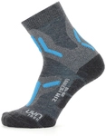 UYN Trekkingsocken Merino doppellagig Damen mid grey/turquoise 35-36