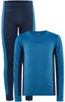 CRAFT Core Dry Baselayer Unterw&auml;sche-Set Kinder 337396 - whale/blaze 134/140