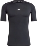 adidas TECHFIT Compression 3-Streifen Trainingsshirt Herren 095A - black L