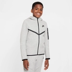 NIKE Sportswear Tech Fleece Kapuzenjacke Jungen 063 - dk grey heather/black/black XL