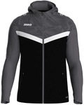 JAKO Iconic Trainingsjacke mit Kapuze Kinder 801 - schwarz/anthrazit 128