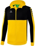 erima Six Wings Trainingsjacke mit Kapuze gelb/schwarz S