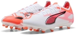 PUMA Ultra 5 Match FG/AG Fu&szlig;ballschuhe 01 - PUMA white/PUMA black/glowing red 44