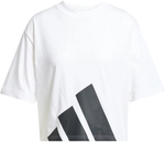 adidas Essentials Big Logo Boyfriend T-Shirt Damen JG8737 - white/black L