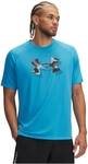 UNDER ARMOUR Tech Print Trainingsshirt Herren 452 - ether blue/black L