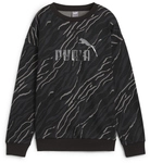 PUMA Essentials+ Animal Print Fleece Crew Sweatshirt Damen 01 - PUMA black XS